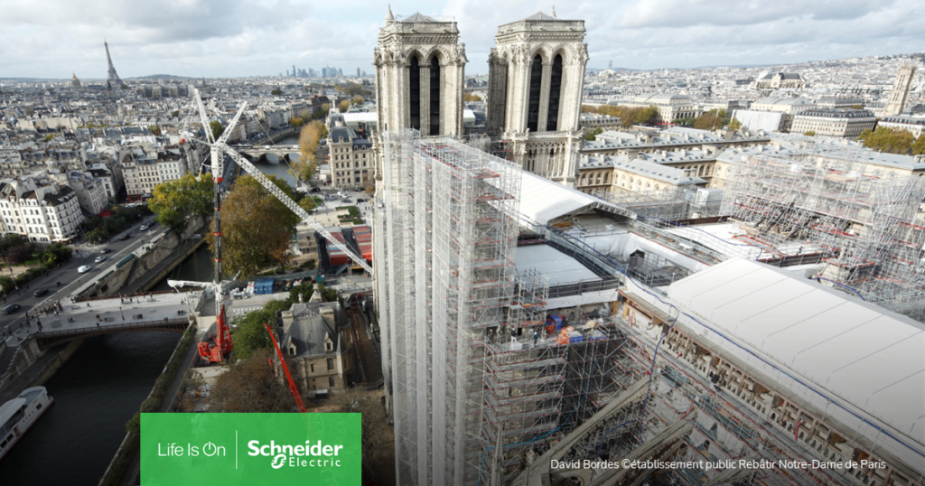 Schneider Electric ayuda a restaurar la catedral de Notre-Dame de París