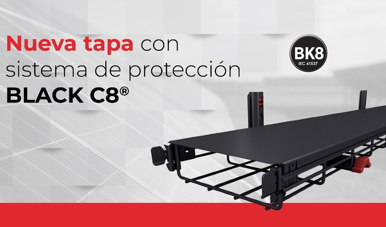 Pemsa presenta su Tapa Recta con el sistema de protección BLACK C8® para bandejas de rejilla de alta resistencia a la corrosión.