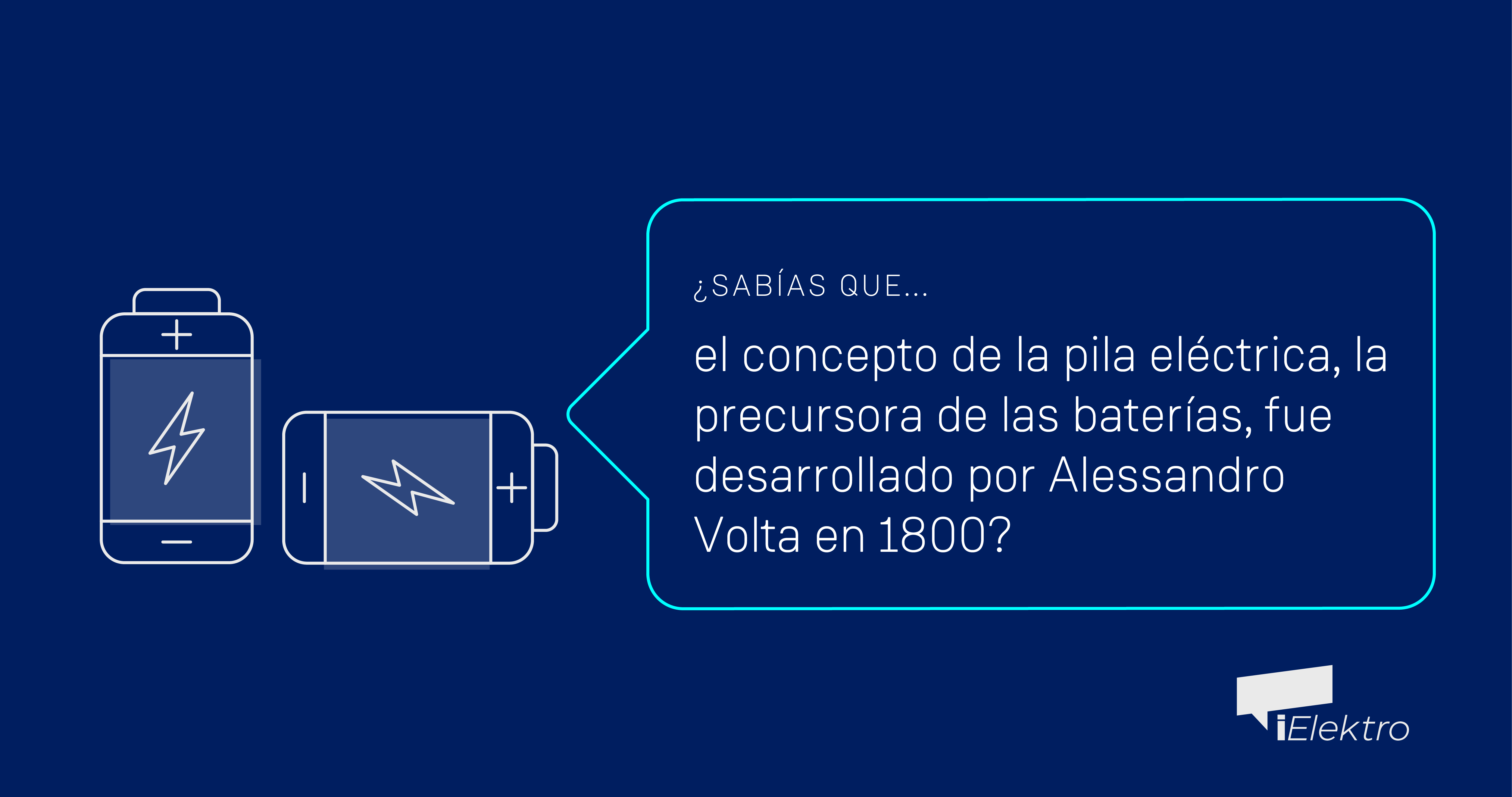¿Sabías que el concepto de pila eléctrica fue desarrollado por Alessandro Volta?