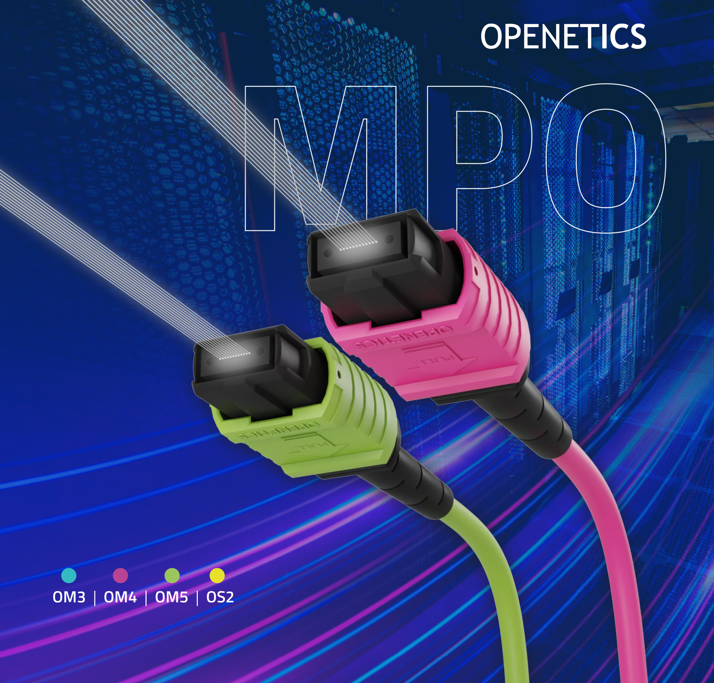 Cables de fibra óptica con conectores MPO