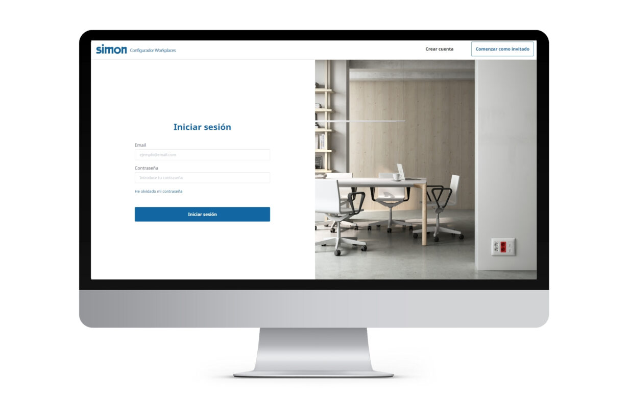 Simon MyConnect: Nuevo configurador de los espacios de trabajo