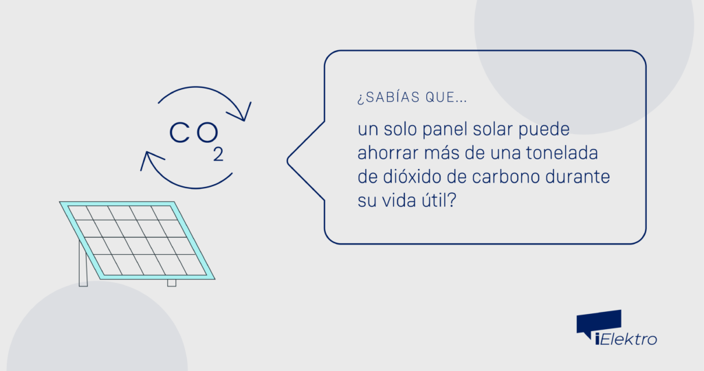 ¿Sabías que un panel fotovoltaico puede ahorrar más de una tonelada de co2 durante su vida útil?