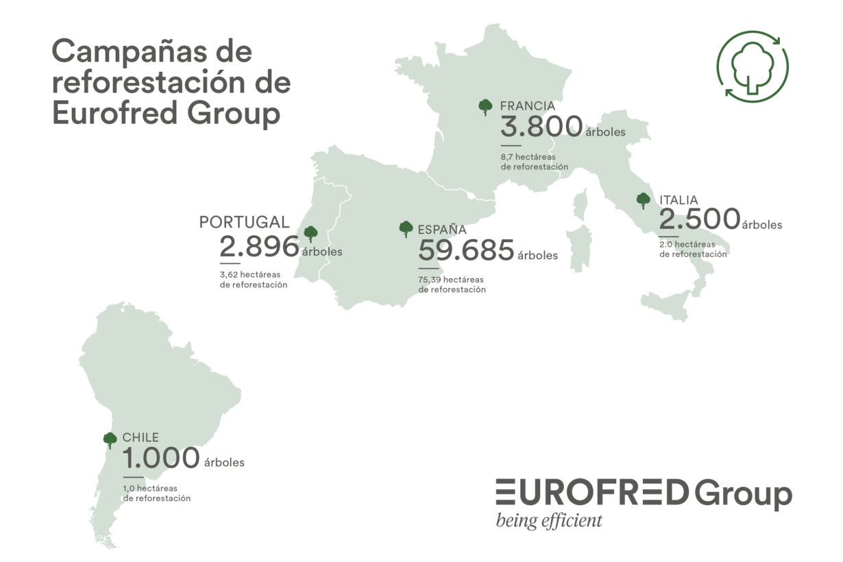 Eurofred Group reafirma su compromiso con la descarbonización y el desarrollo social con la reforestación de un bosque degradado en Lugo