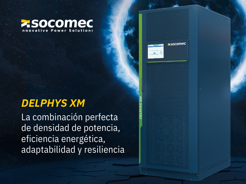 Socomec lanza DELPHYS XM, una solución UPS de alta densidad y eficiencia energética para infraestructuras críticas