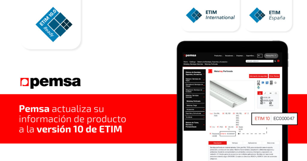 Pemsa refuerza su compromiso con la digitalización implantado la versión 10 de la clasificación internacional ETIM